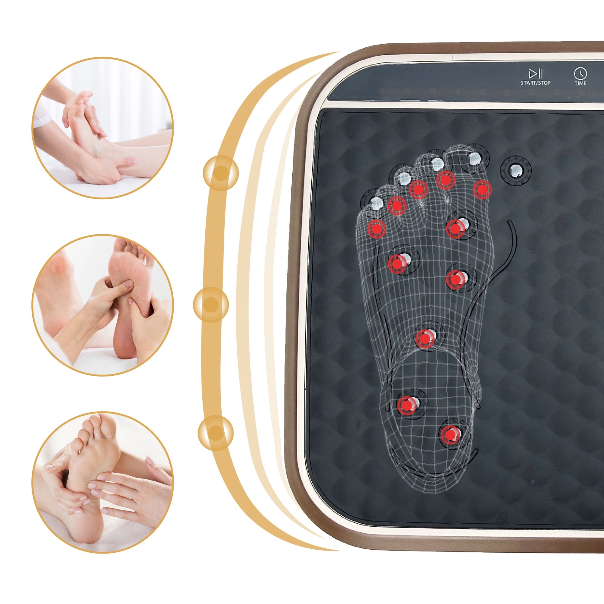 Vibration Plate Exercise Machine, Whole Body Fitness Platform For Lymphatic Drainage, Vibrating Shaker Board With 120 Speed Levels, Weight Loss And Fat Burner Workout Equipment For Women And Men_voghion.com